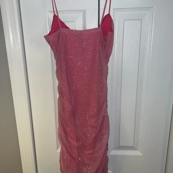 Sparkly Pink Mini Dress - Picture 4 of 5